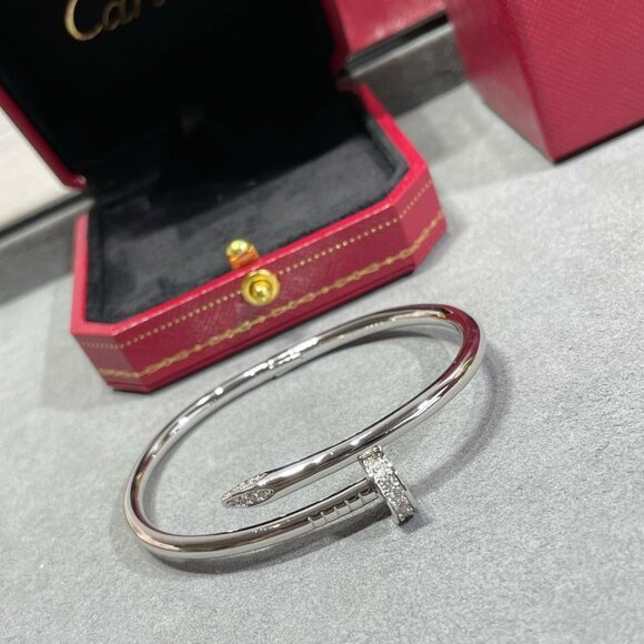 Cartier thick nail bracelet white gold - Picture 4 of 7